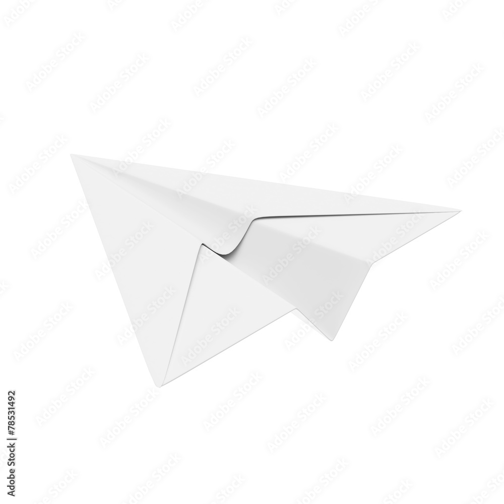 Paper Plane isolated on white background Paper Plane isolated on white background