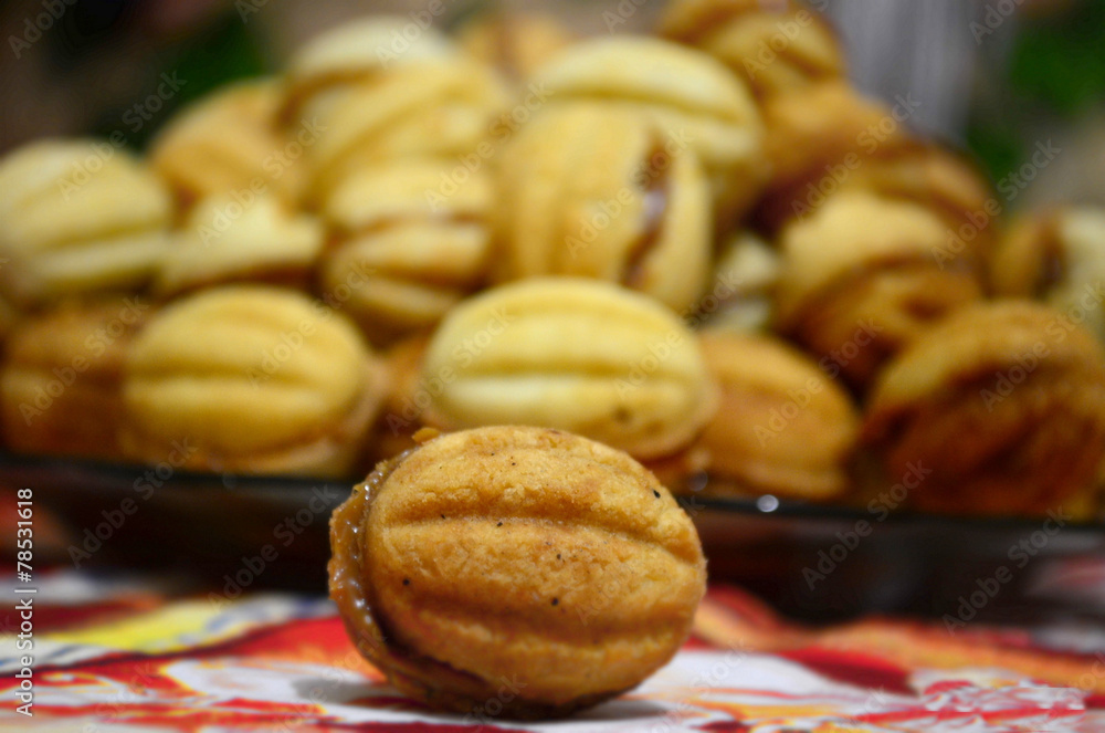 Baked Sweet Nuts; nuts stuffed with caramalized condensed milk