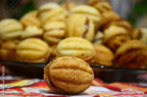 Baked Sweet Nuts; nuts stuffed with caramalized condensed milk photo
