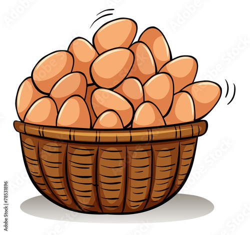 A basket full of eggs