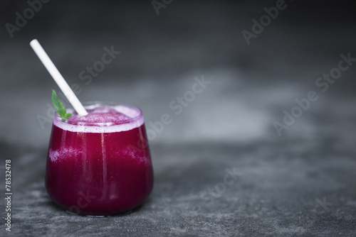 beetroot juice in glass