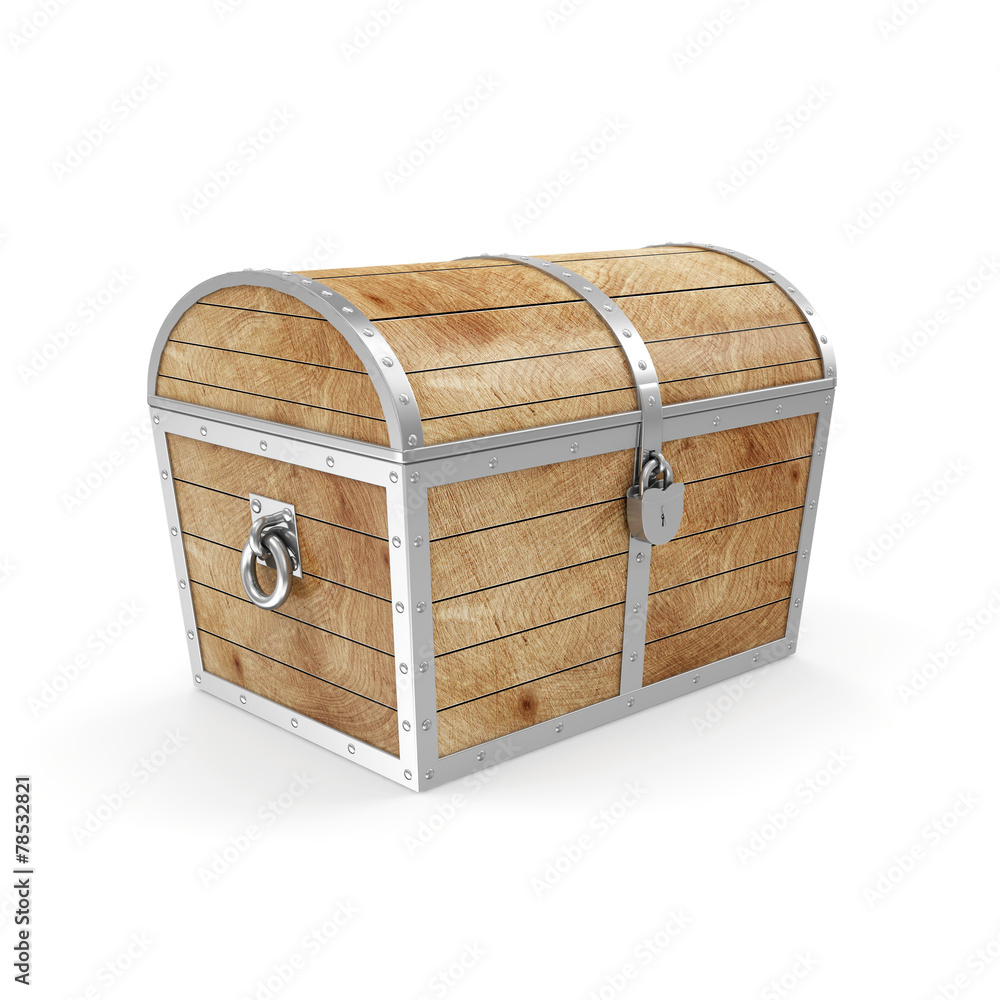 Treasure Chest isolated on white background Treasure Chest isolated on white background