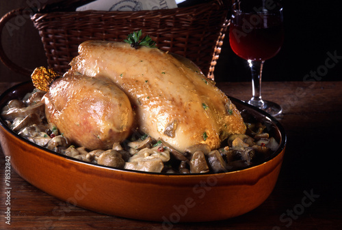 Photos poulet aux cèpes