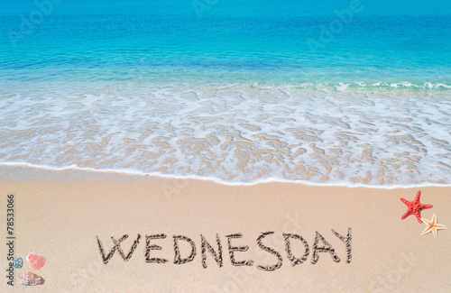 wednesday on a tropical beach