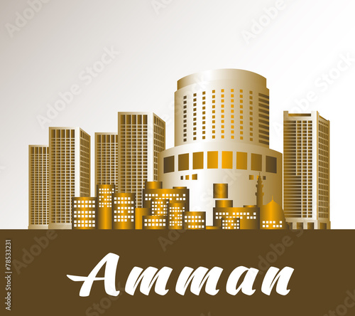 City of Amman Jordan Famous Buildings
