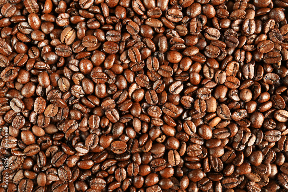 Coffee beans in the roasting process, background Coffee beans in the roasting process, background