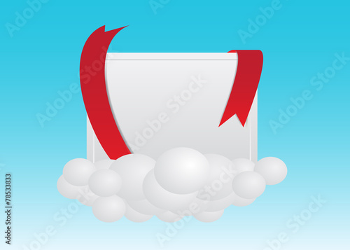 Vector advertising element on cloud