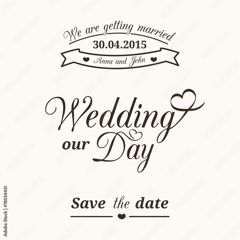 Wedding typography Wedding typography