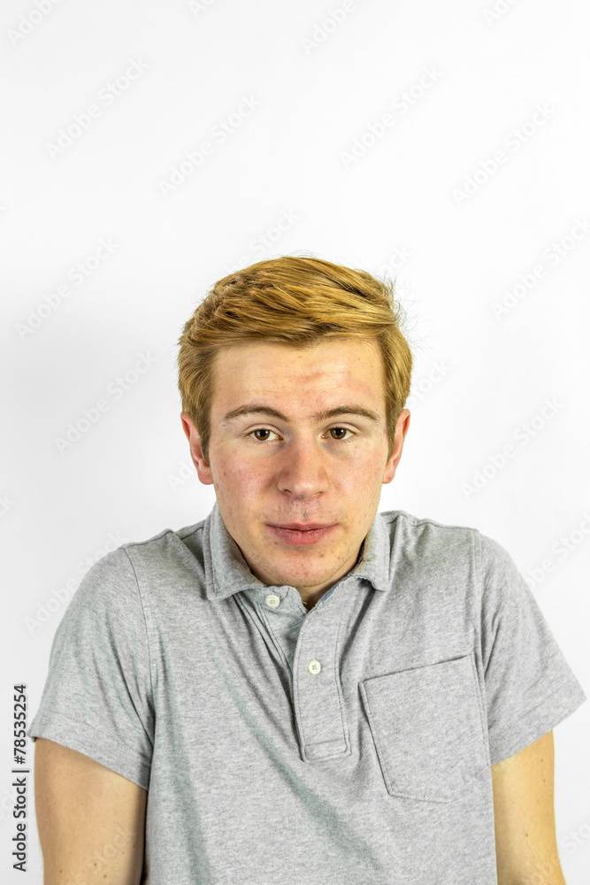 Obraz premium cute teenage boy with red hair