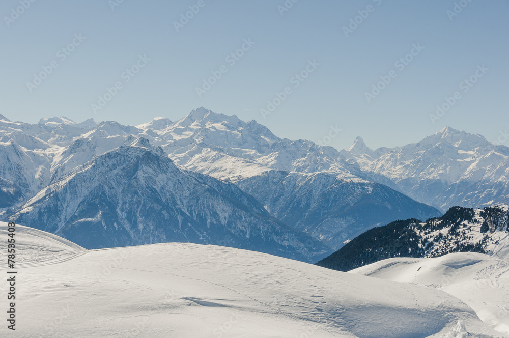 Riederalp, Dorf, Moosfluh, Alpen, Wallis, Winter, Schweiz