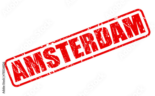Amsterdam red stamp text