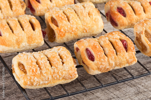 Fresh baked miniature fruit pastries