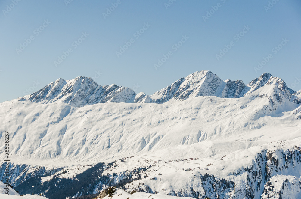 Belalp, Walliser Dorf, Alpen, Höhenweg, Winter, Schweiz