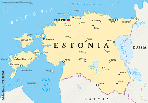 Estonia Political Map