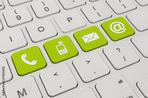 Canvastavla contact us - keyboard - green