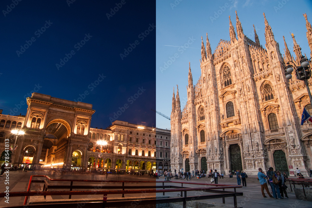 Duomo Night and Day split