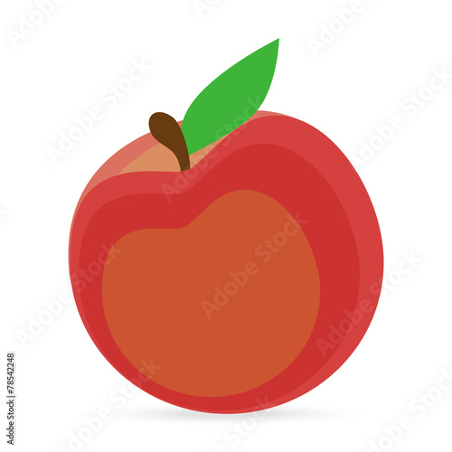 peach on a white background