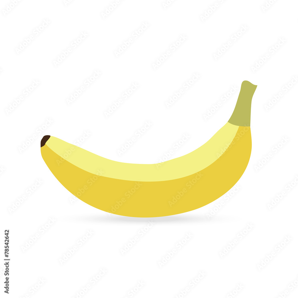 banana on a white background