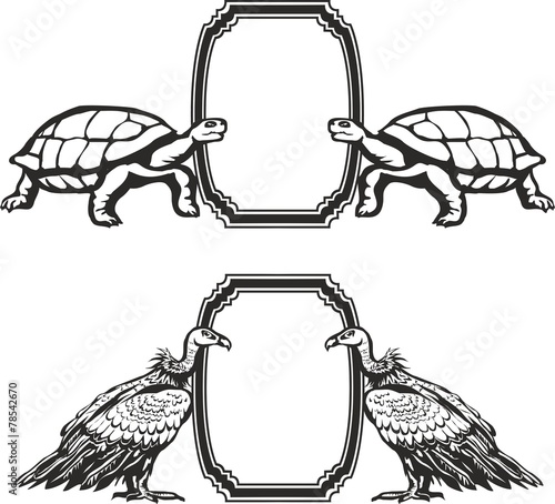 Frame with animals of Africa