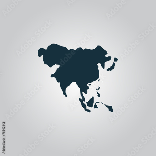 Asia map vector