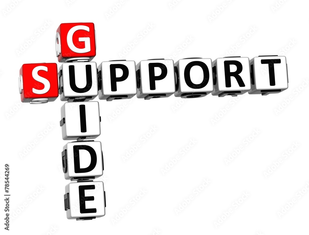 3D Crossword Support Guide on white background 3D Crossword Support Guide on white background