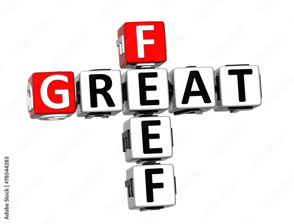 3D Crossword Feel Great on white background 3D Crossword Feel Great on white background