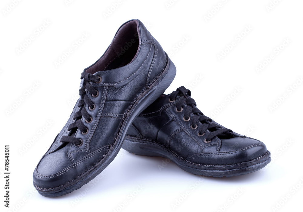 Black leather men's shoes Black leather men's shoes