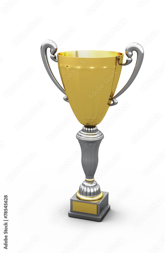 Golden trophy cup Golden trophy cup