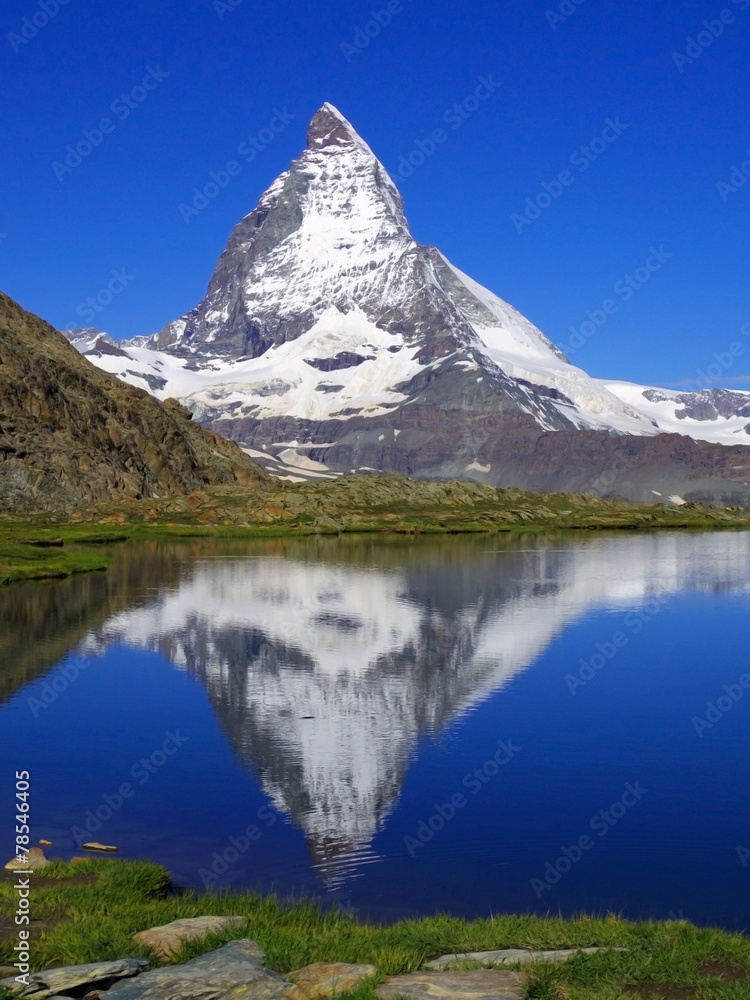 Clear beautiful view of Matterhorn, Zermatt, Switzerland