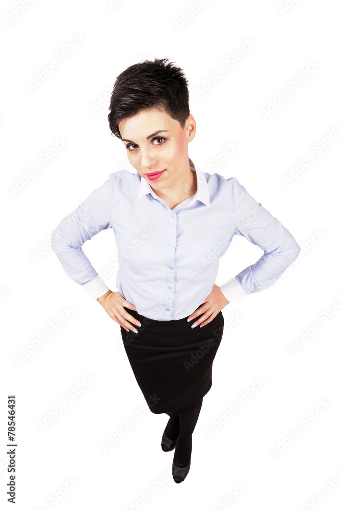 Confident business woman looking at camera Confident business woman looking at camera