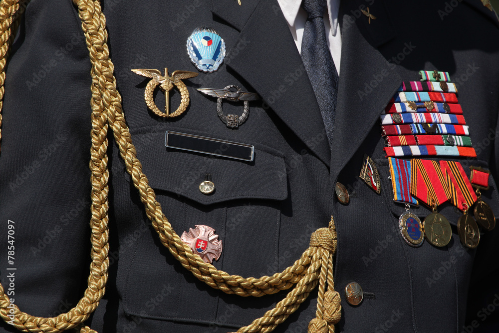 Czech military decoration on uniform
