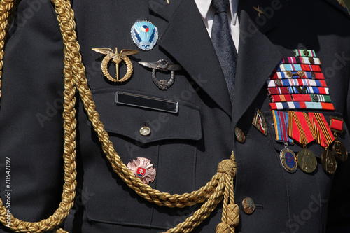 Czech military decoration on uniform