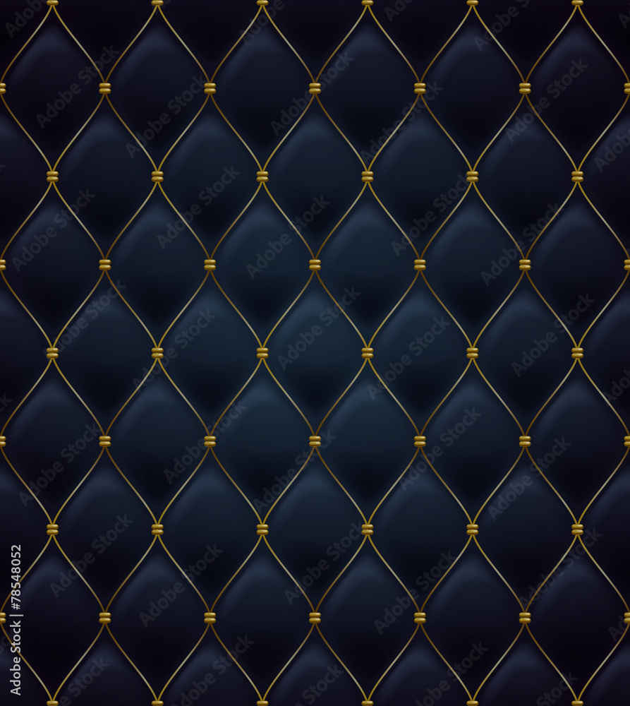 Fototapeta Quilted seamless pattern. Black color.