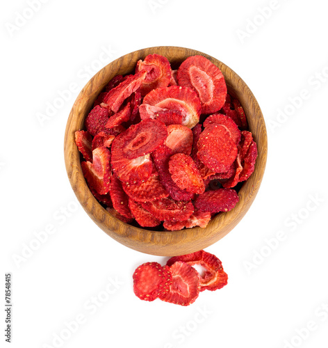 Dehydrated sliced strawberries