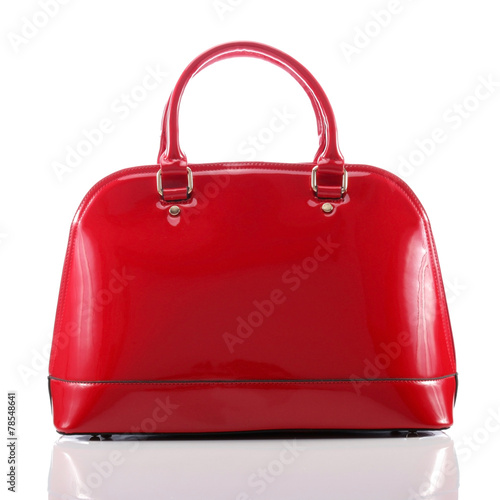 Obraz na płótnie Red handbag on a white background