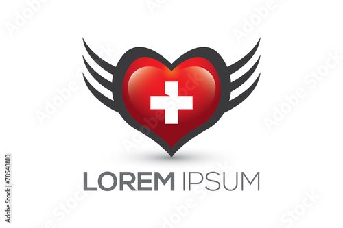 Vector Logo Sağlık Kalp