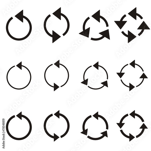 Rotating circle arrows
