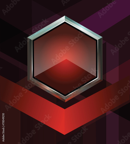 Flyer hexagon vector