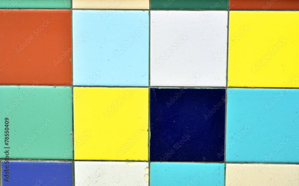 Old wall ceramic tiles patterns