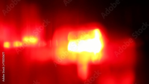 Flashing red LED light at night photo