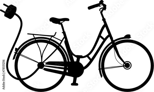 E-Bike Elektrofahrrad Vektor Silhouette