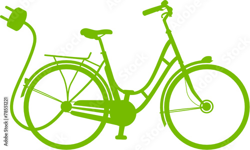 E-Bike Elektrofahrrad Vektor Silhouette