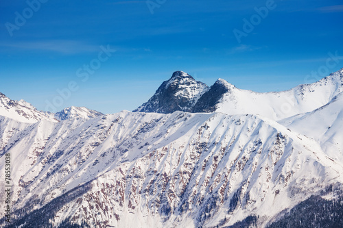 Landscape of Caucasus mountains peak  during day © Sergey Novikov