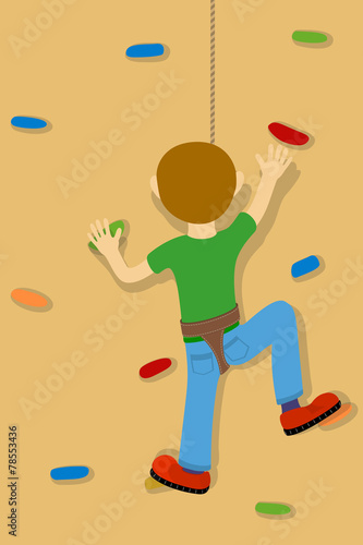 Rock climber boy