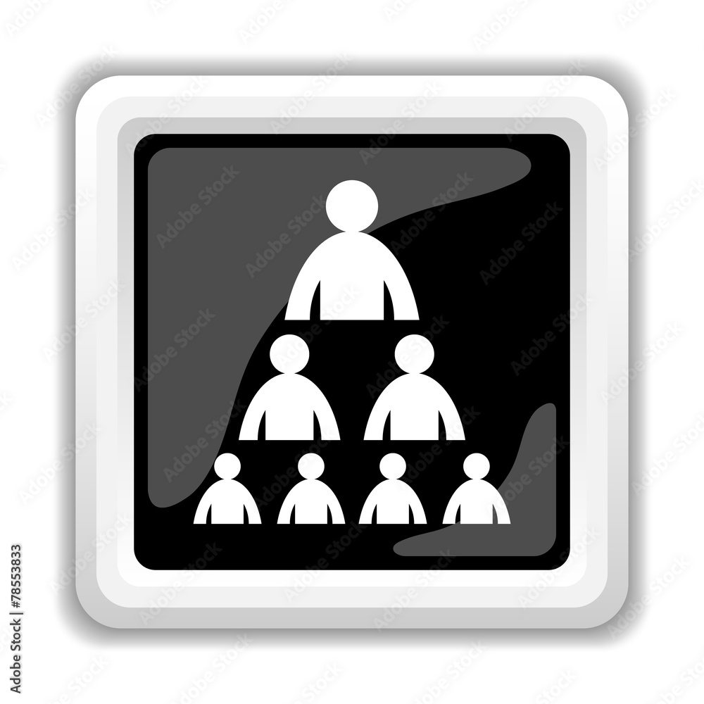 Organizational chart with people icon Organizational chart with people icon