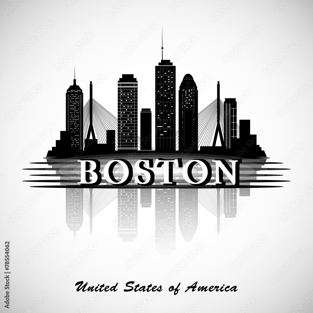 Fototapeta premium Boston skyline. City silhouette