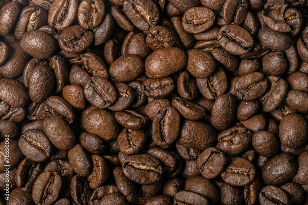 Obraz premium roasted coffee beans, can be used as a background