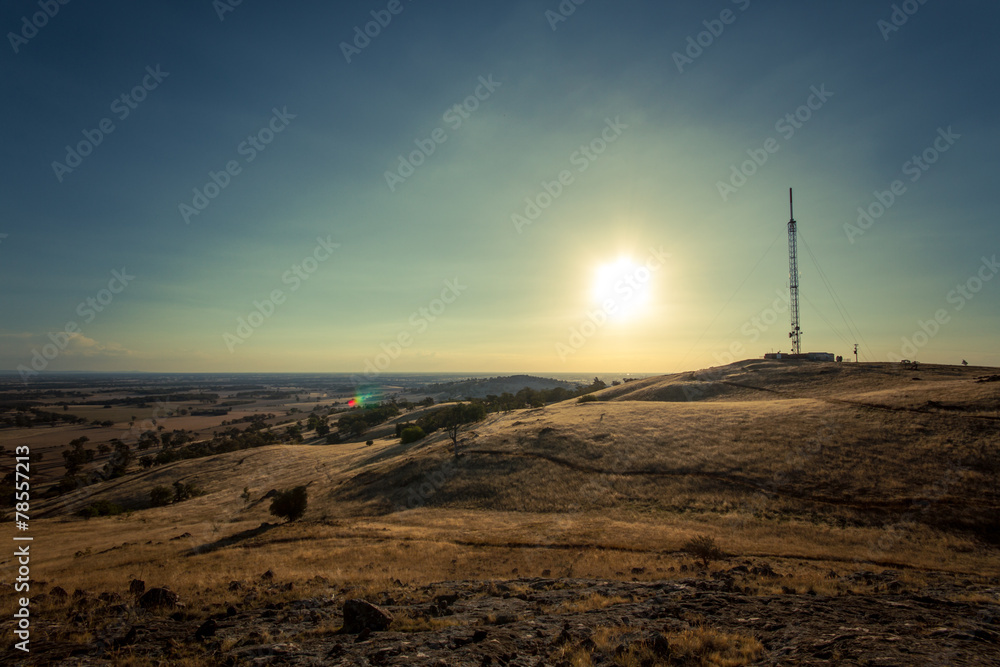 mountain view with TV tower