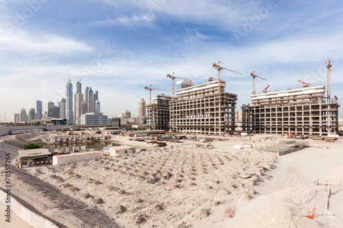 Construction site in the city of Dubai, United Arab Emirates