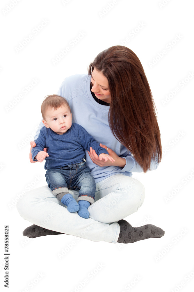 Beautiful mother with her baby Beautiful mother with her baby